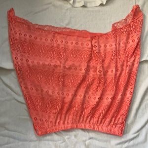 Coral A-Symmetrical BoHo skirt with belt loops 2X